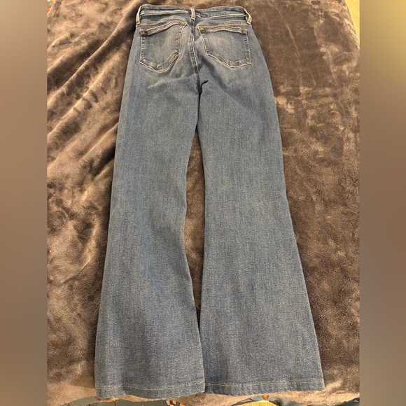 LOFT Women's The Curvy Slim Flare Blue Jeans - Picture 3 of 5